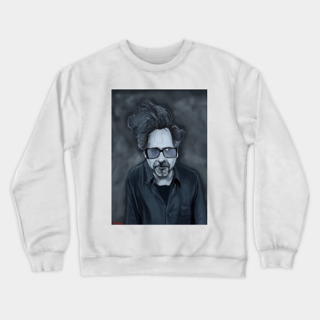 Tim Burton Crewneck Sweatshirt by Roussko